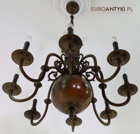 kościelny unikatowy żyrandol vintage