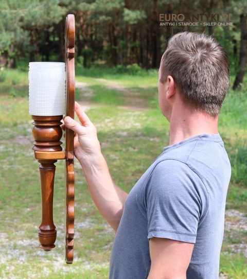 duży kinkiety drewniany rustykalny