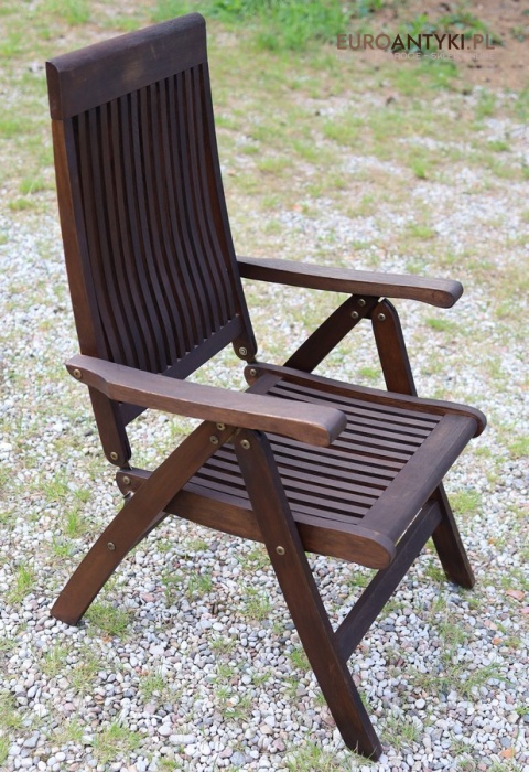 składane krzesło ogrodowe z litego drewna