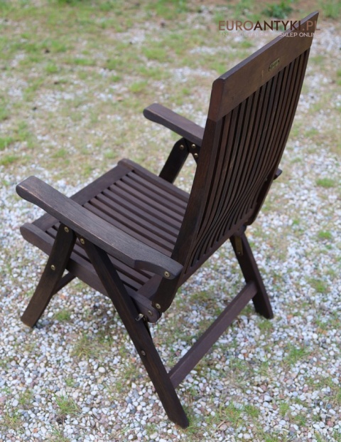 składane krzesło kolonialne z litego drewna