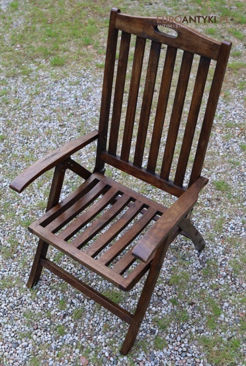 teak stylowe krzesło ogrodowe vintage