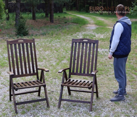 teak rustykalne krzesła na taras