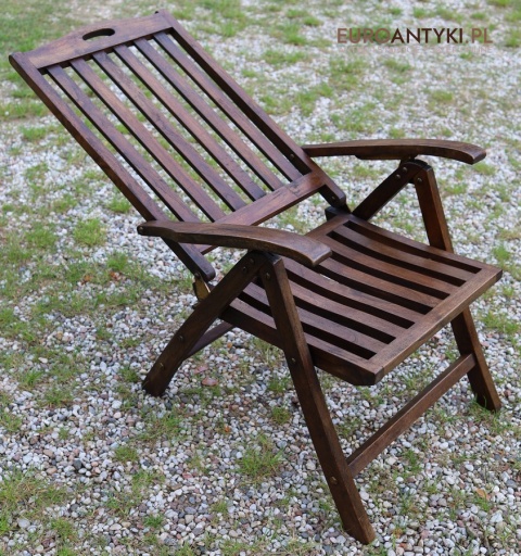 rustykalne krzesło teakowe premium