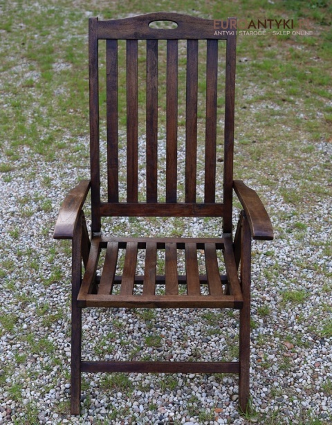 solidne rustykalne krzesło teakowe