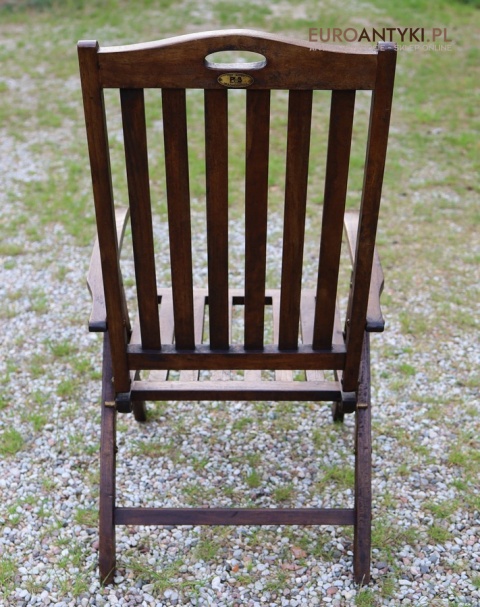eleganckie drewniane krzesło wypoczynkowe z teaku