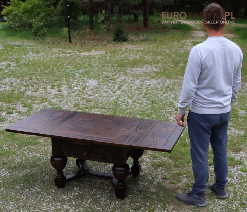 antyk stół kawowy neorenesansowy
