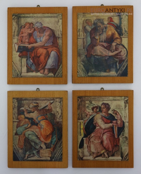 vintage dekoracja ścienna z klasycznym malarstwem