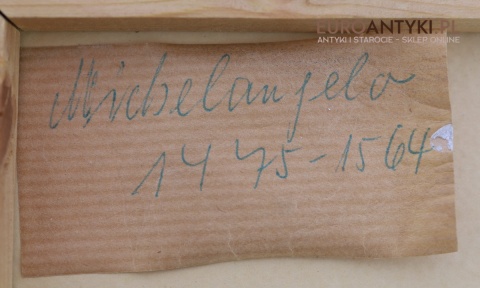 Cztery klasyczne obrazy w drewnianych ramkach – reprodukcje fresków Michała Anioła z Kaplicy Sykstyńskiej