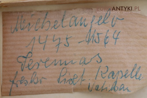 Cztery klasyczne obrazy w drewnianych ramkach – reprodukcje fresków Michała Anioła z Kaplicy Sykstyńskiej