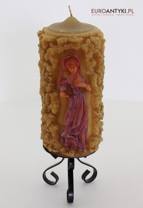 antyczna świeca ozdobna