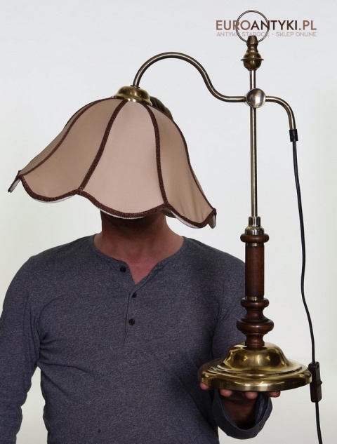 retro lampa na stolik z regulowanym ramieniem