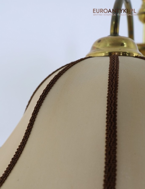 XL! Duża lampka stołowa VEB WOHNRAUMLEUCHTEN BERLIN w stylu retro – z regulacją wysokości i miękkim abażurem