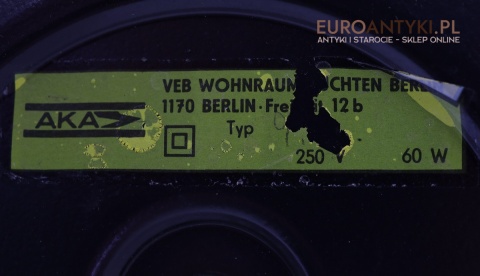 XL! Duża lampka stołowa VEB WOHNRAUMLEUCHTEN BERLIN w stylu retro – z regulacją wysokości i miękkim abażurem