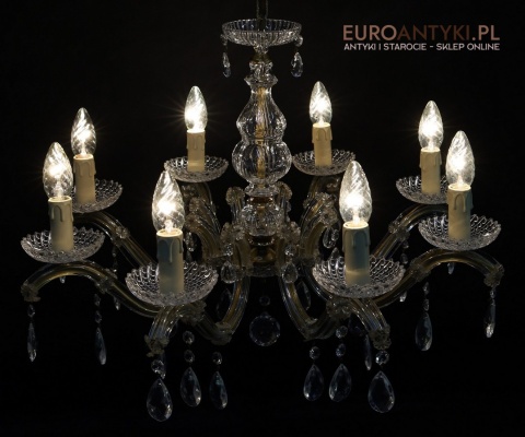żyrandol efektowny kryształowy