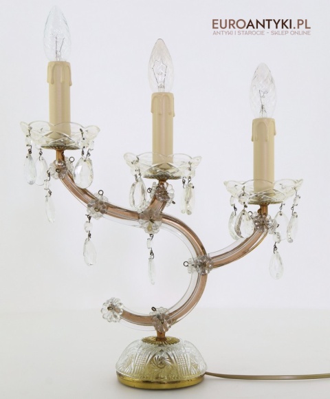 lampka maria teresa z prawdziwymi kryształami
