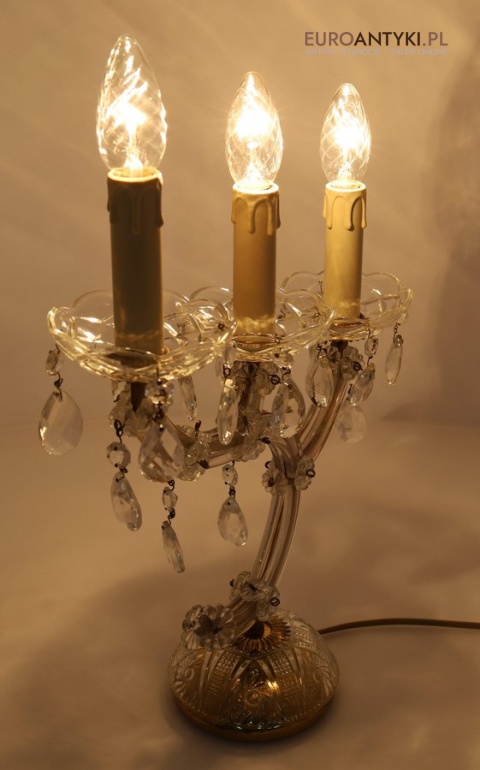 lampka maria teresa z kryształowymi rozetkami