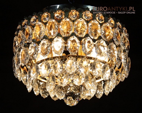mały kryształowy plafon retro