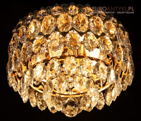 starodawny mały kryształowy plafon