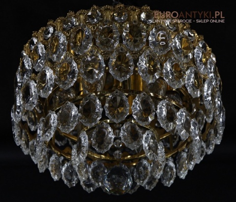 stary kryształowy plafon do łazienki