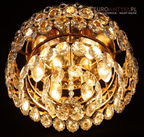 stylowy kryształowy plafon francuski