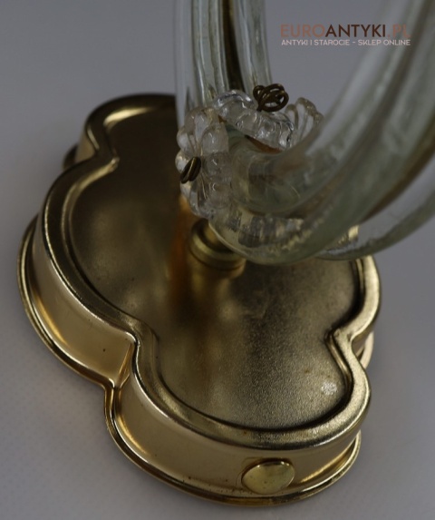 Para stylowych kinkietów kryształowych w stylu Maria Teresa z lat 60./70. – elegancka klasyka vintage