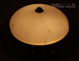 Złocony plafon retro z lat 70. marki BANKAMP – eleganckie oświetlenie z dawnych lat