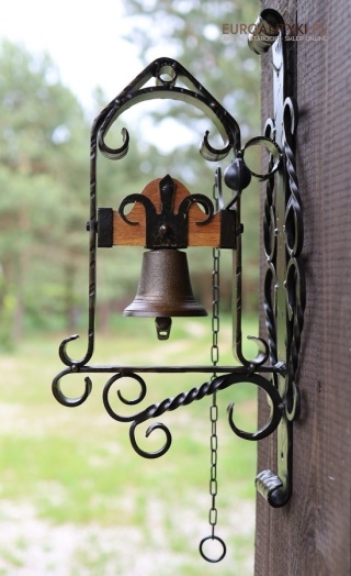 XL! DUŻY! Starodawny dzwonek wejściowy do domu lub na posesję – rustykalny dzwonek mszalny