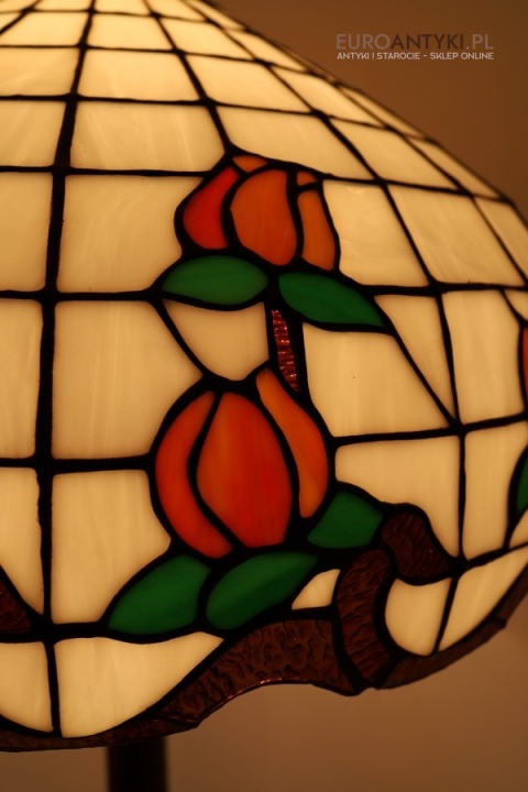tiffany stylowa lampa z drewna
