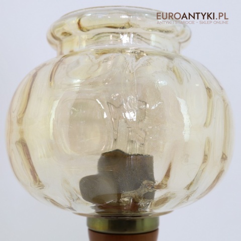 XL! Wysoka stylowa lampa stołowa z Francji – rustykalny akcent do salonu, gabinetu lub sypialni