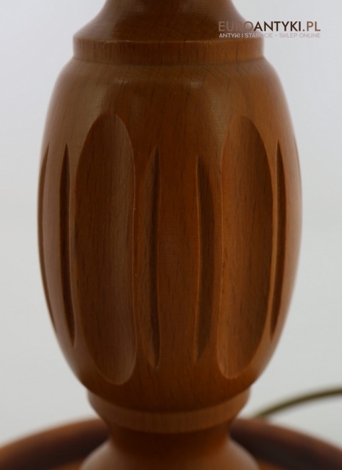 XL! Wysoka stylowa lampa stołowa z Francji – rustykalny akcent do salonu, gabinetu lub sypialni