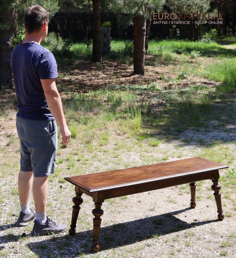 antyczna ławka dębowa