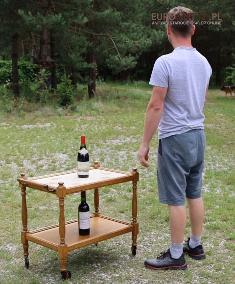 antyczny barek dębowy