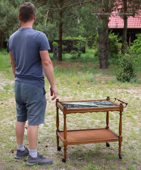 antyczny wózek barowy vintage