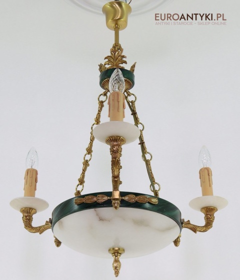 żyrandol empire z marmurem