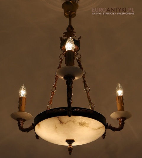 empire żyrandol antyczny