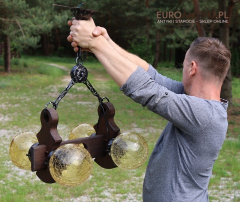 rustykalna lampa sufitowa