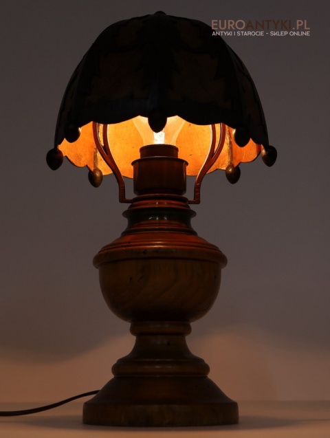 unikatowa rustykalna lampa stołowa