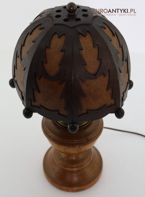 stołowa drewniana lampa z Francji