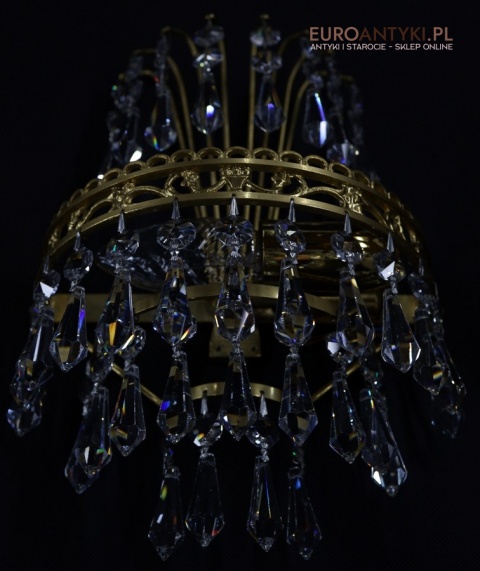 vintage oświetlenie glamour z kryształami