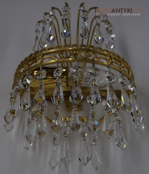 ozdobne kinkiety retro z kryształkami