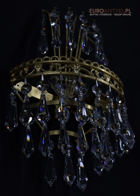 eleganckie kinkiety do biura z kryształowym wykończeniem