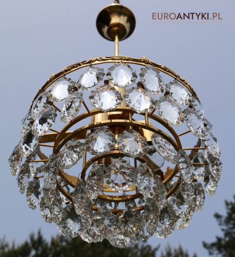 stara lampa z Francji z oryginalnymi kryształami