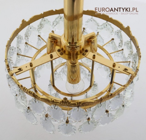 vintage lampa sufitowa z wysokiej jakości kryształami