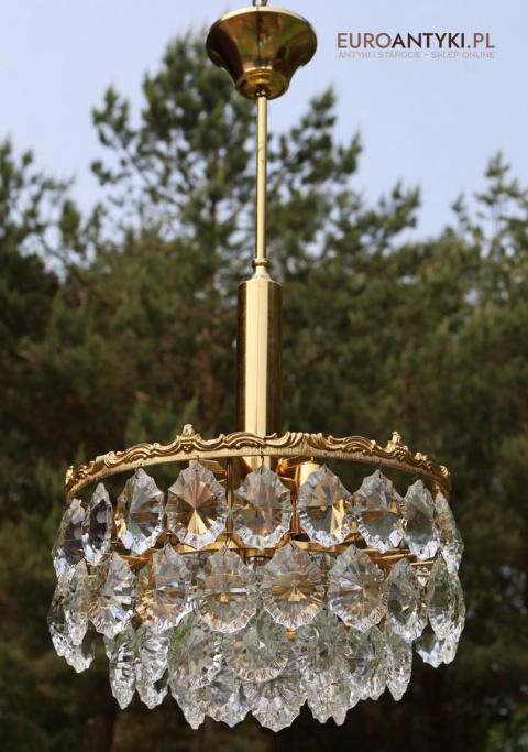 unikatowy żyrandol z Francji z oryginalnymi kryształami