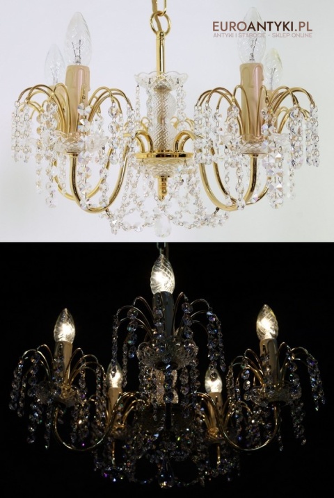 zyrandol kryształowy retro