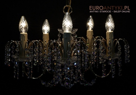 antyczny zyrandol styl swarovski