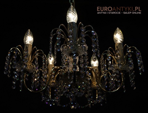 antyki oświetlenie zyrandol kryształowy