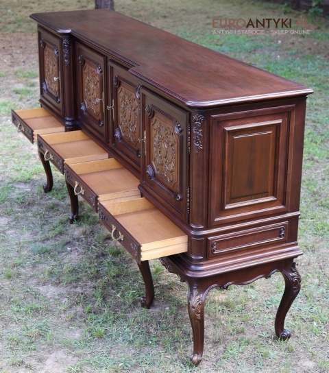 kredens Ludwik XV z szufladami i szafkami
