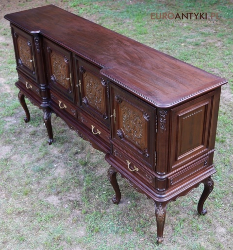 antyczna komoda ludwikowska z litego drewna