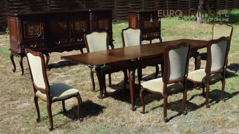 elegancki komplet krzeseł do salonu vintage